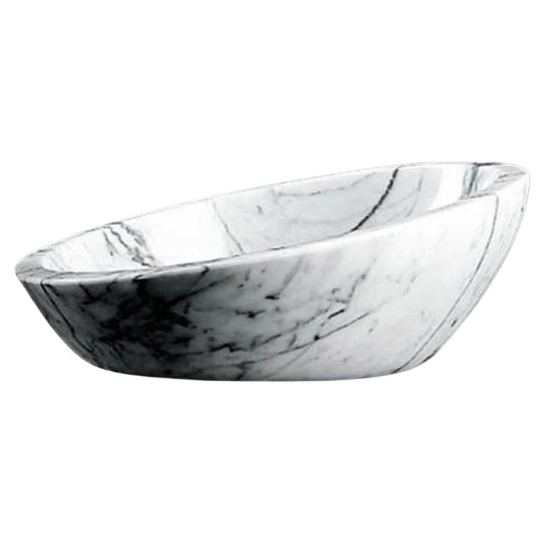 21st Century by Marco Romanelli "PORTASALI" Marble Salt Holder For Sale