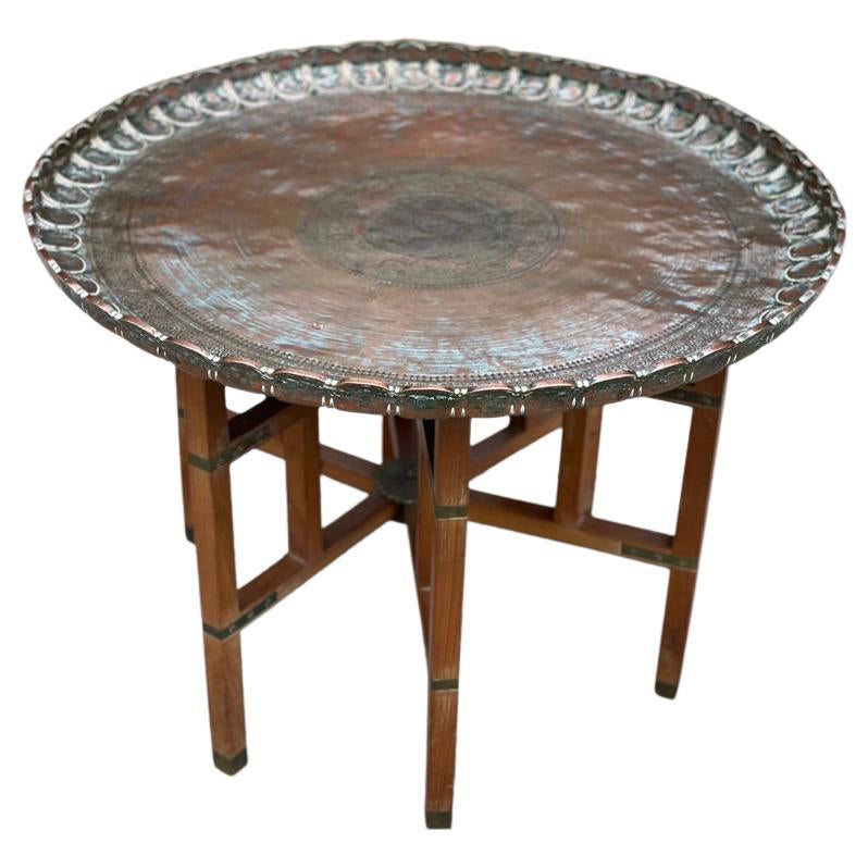 Middle Eastern Copper Coffee Table For Sale