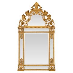 French 19th Century Egyptian Revival Neoclassical Style Double Framed Mirror