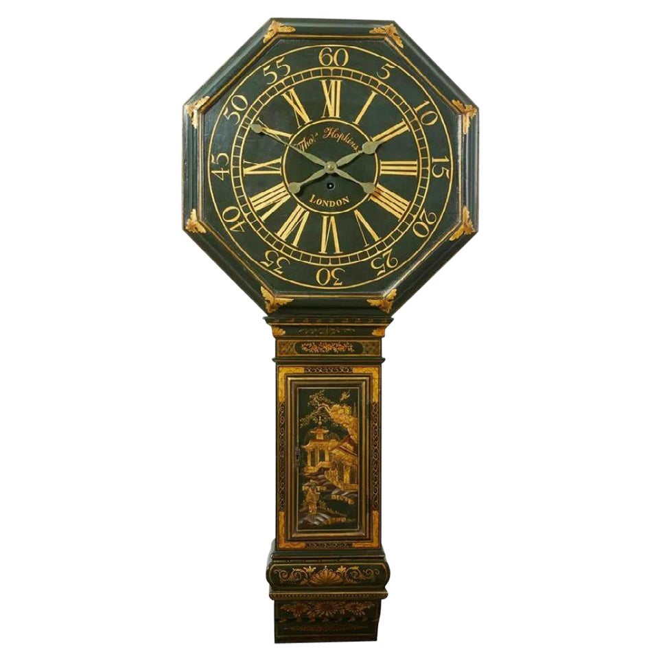 Fine and Rare Early 19th Century Chinoiserie Tavern Clock by Thos Hopkins