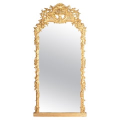 19th Century Antique English Full Length Gilt Mirror