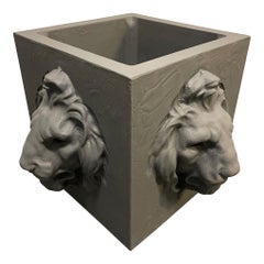 Vintage Four Sided Lion Head Planter