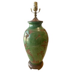 Retro Ceramic Parrot Lamp 