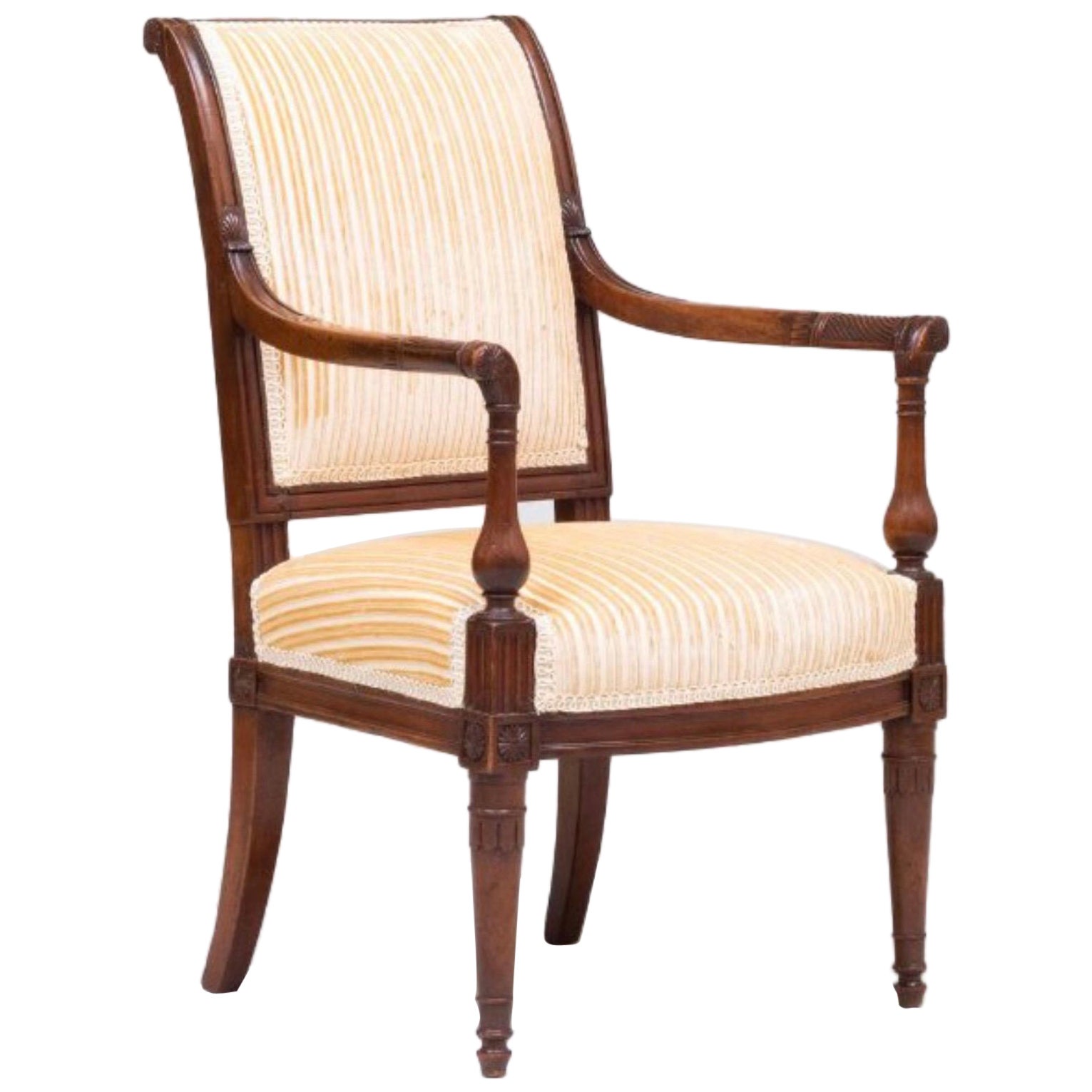 Directoire Mahogany Child’s Armchair, Late 18th Century For Sale
