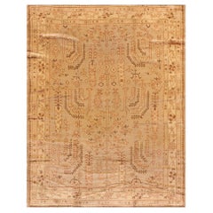 Türkischer Oushak-Teppich des frühen 20. Jahrhunderts ( 6'9" x 8'6" - 205 x 260)