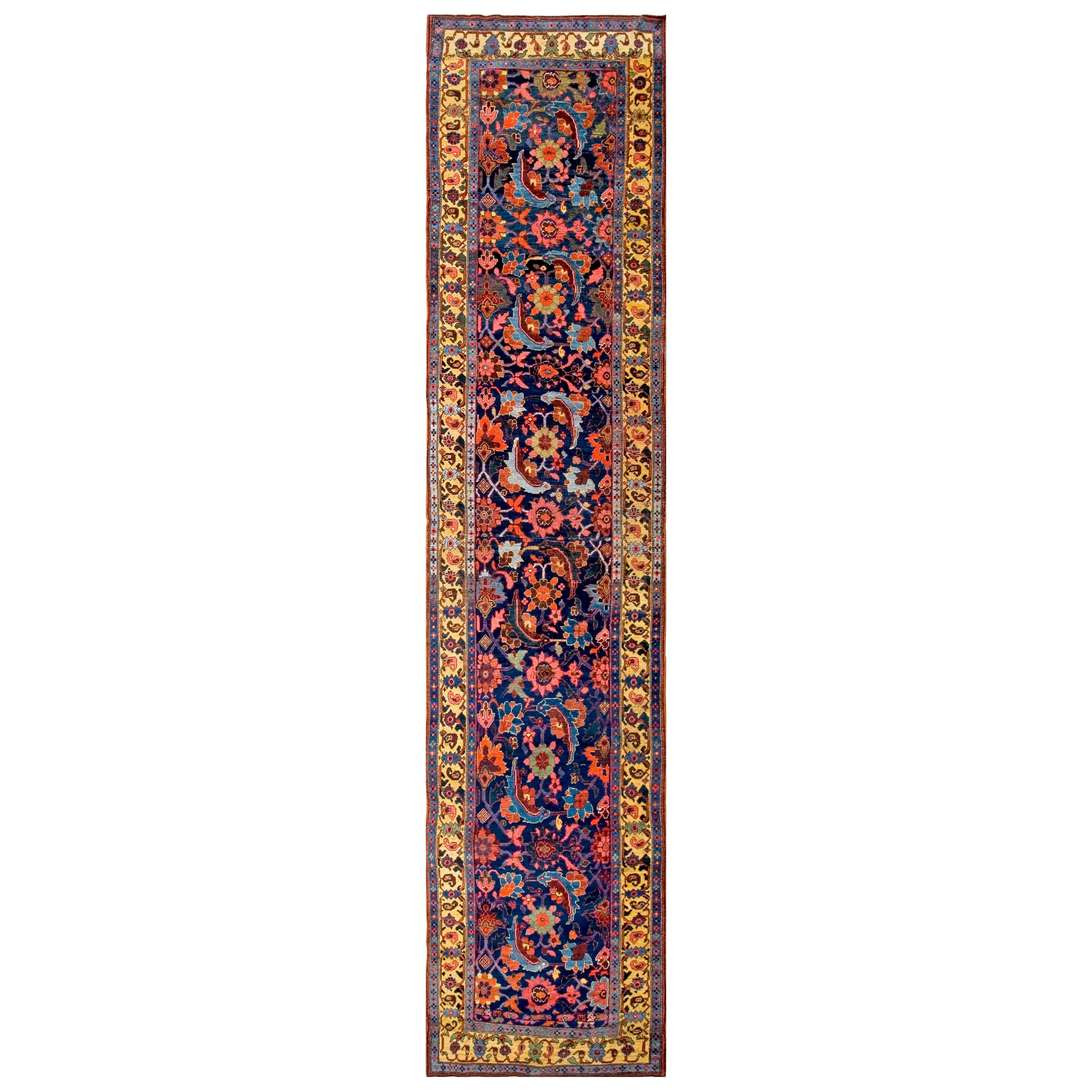 Antique persian Bijar Rug 4' 0'' x 17' 3''