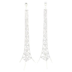 Wire Rod Eiffel Tower Style Floor Lamps