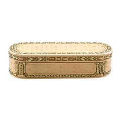 Antique French 20k Gold Snuff Box, Circa 1870
