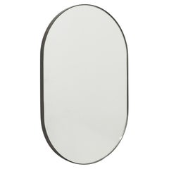 Capsula™ Capsule shaped Modern Bespoke Mirror with Patina Frame, Large