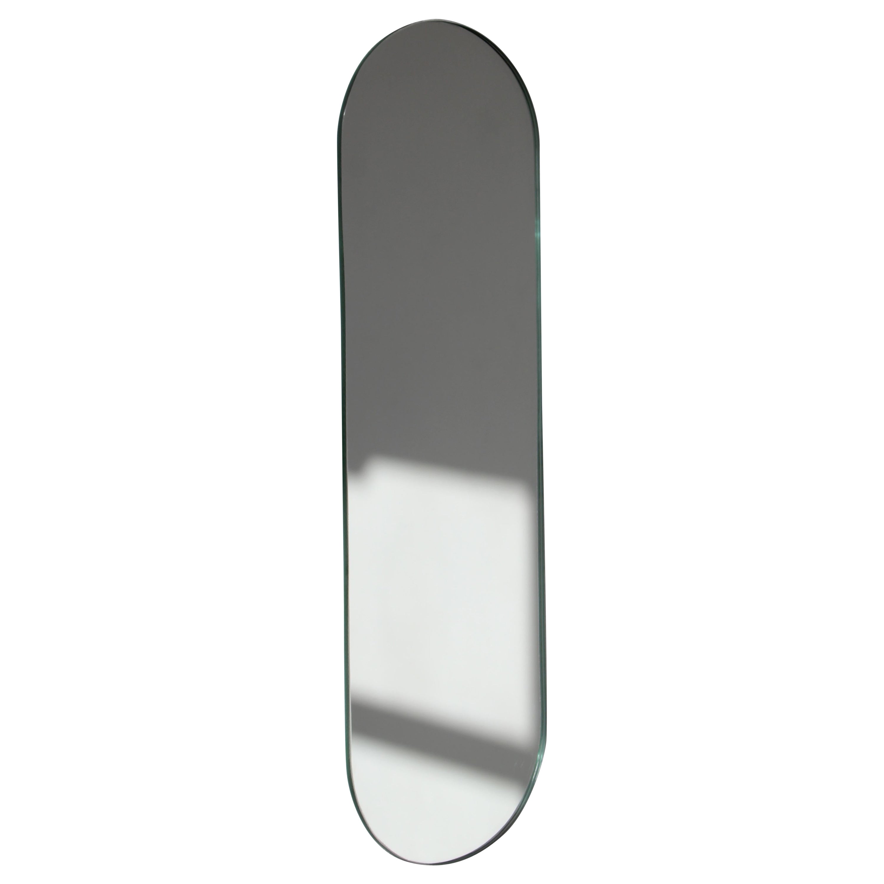 Capsula Capsule shaped Minimalist Frameless Customisable Mirror, Small