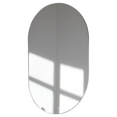 Capsula Capsule shaped Minimalist Frameless Customisable Mirror, Medium