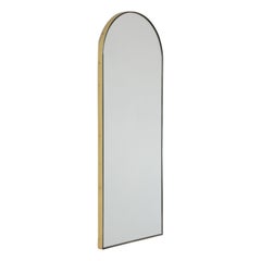 Arcus Arch shaped Modern Mirror with Brass Frame, Large