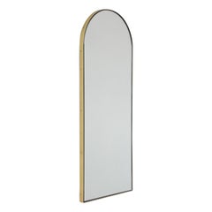 Arcus Bogenförmiger Minimalistischer Spiegel mit Messingrahmen, XL