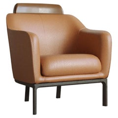 Poltrona Copa moderna in pelle