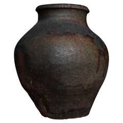 Japanese Antique Jar 1400-1500s / Simple Wabi-Sabi Tokoname Vase
