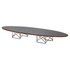 20th Century Charles Eames Long Low Table in Metal and Wood for Herman Miller