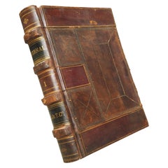Large 19th Century Leather Bound Ledger by Culver, Page, Hoyne & Co