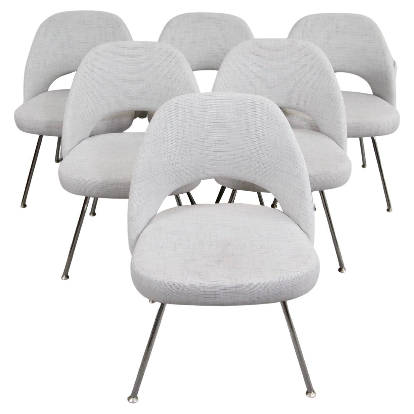 Eero Saarinen Open Back Armless Executive Chairs by Knoll