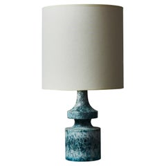 Vintage Blue Alabaster Table Lamp