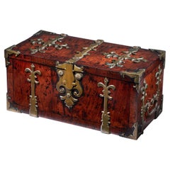 17th Century William & Mary Walnut Strongbox or Coffre Fort, Circa 1680-1700