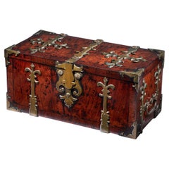 17th Century William & Mary Walnut Strongbox or Coffre Fort, Circa 1680-1700