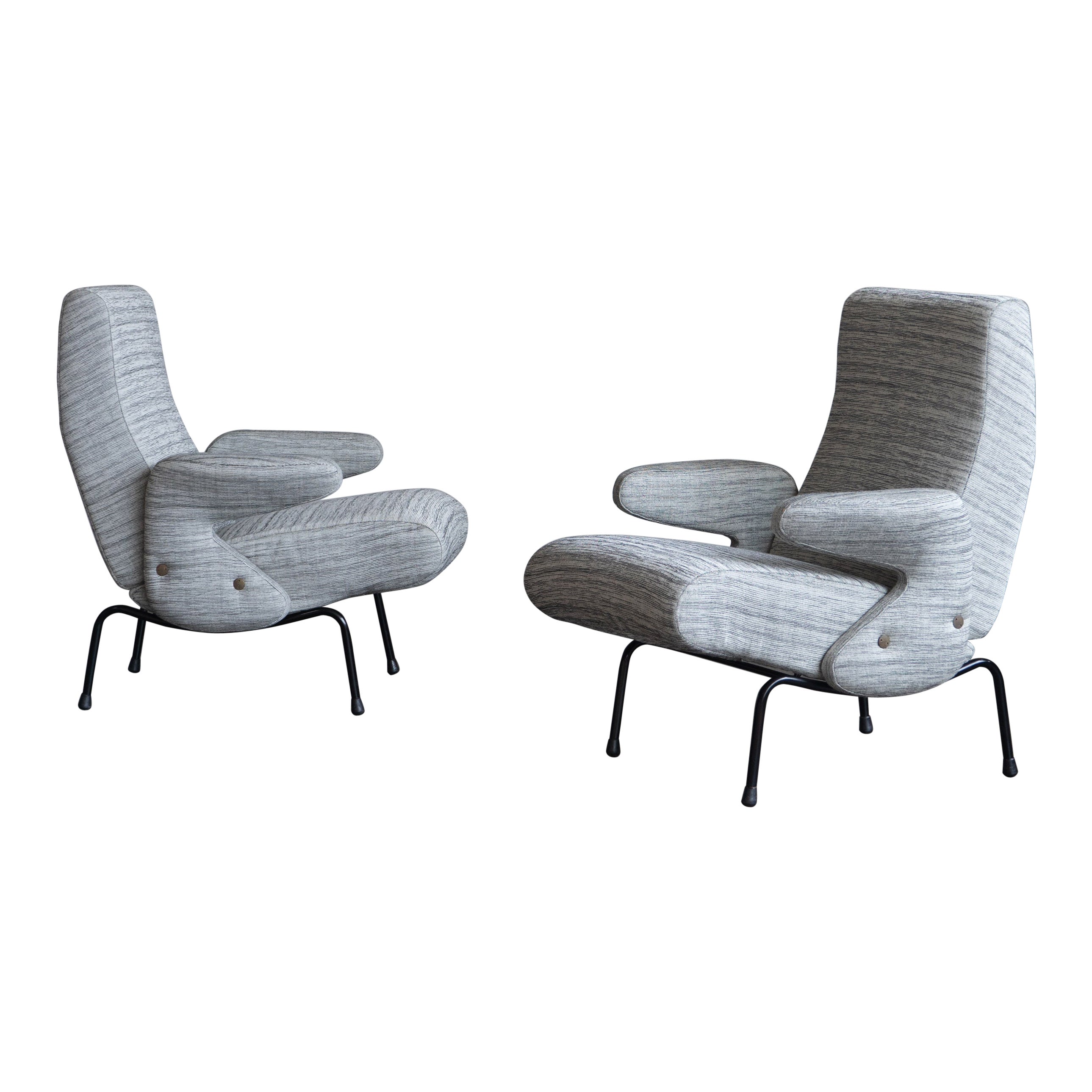 Set of Two Club Chairs "Delfino" by Erberto Carboni for Arflex, 1950s
