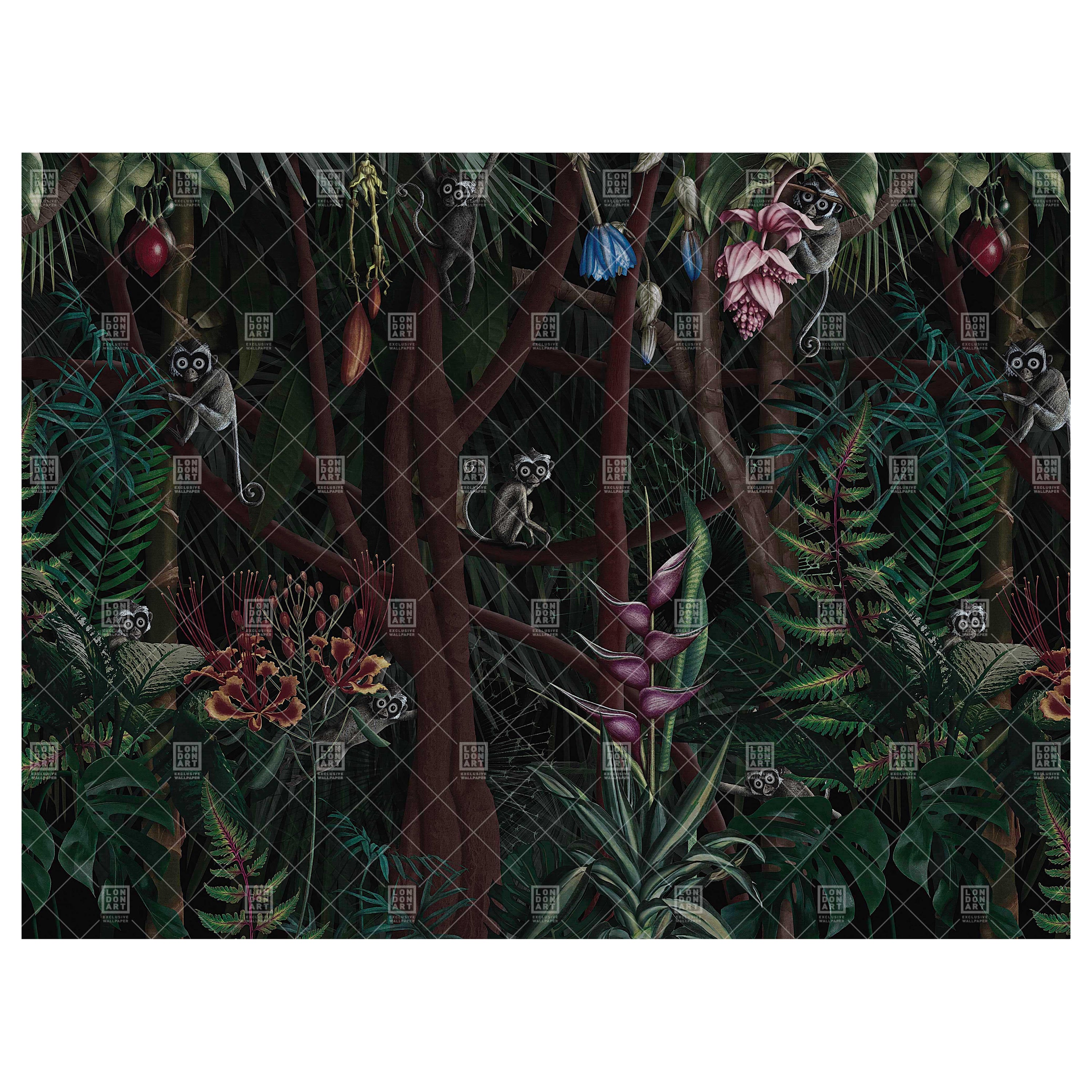 Londonart Exclusive Wallpaper, 18053-01 Looks in the Forest For Sale