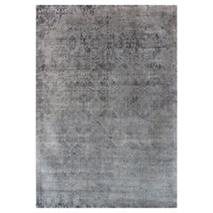 AMARA Hand Knotted Transitional Wool & Silk Rug in Beige & Grey Colours by Hands