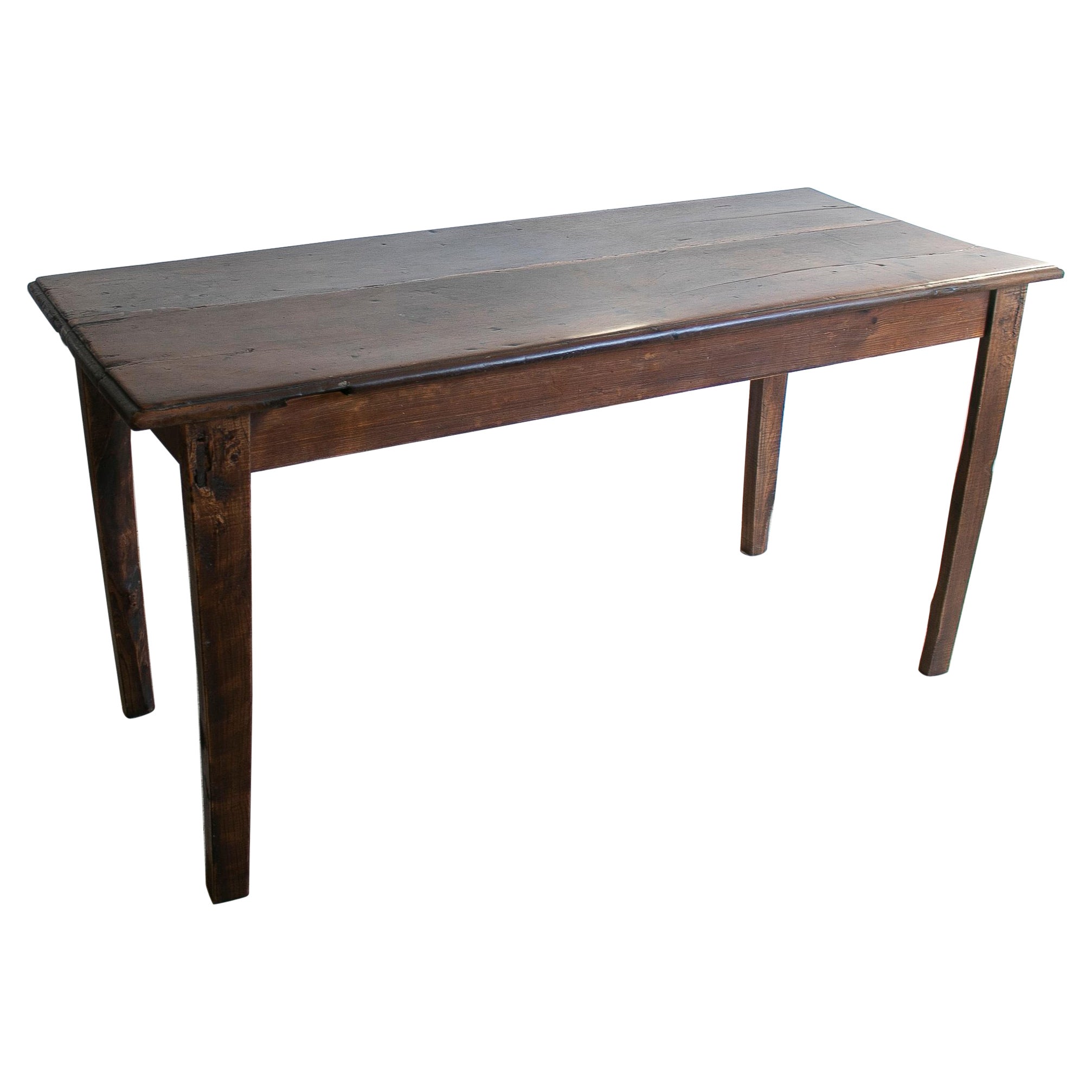 1930s Spanish Wooden Farmhouse Table For Sale