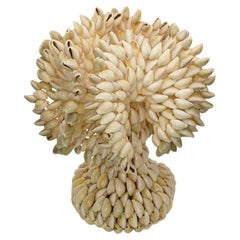Folk Art Trompe l'Oeil Ruffled Shell Vase
