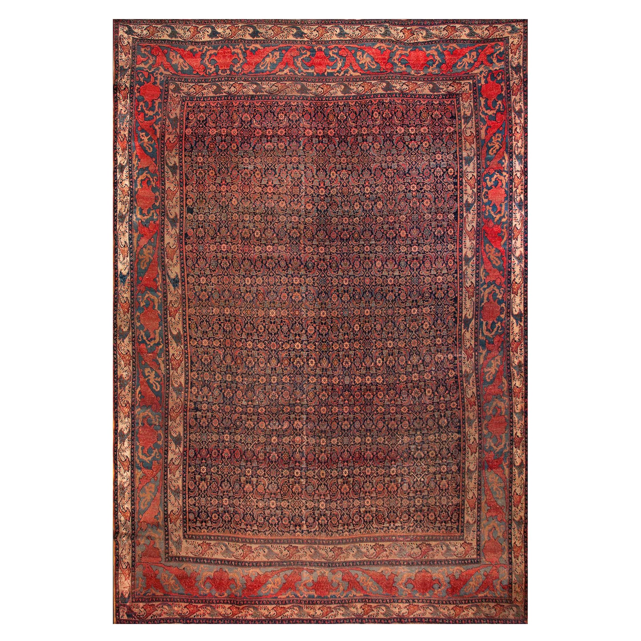Late 19th Century Persian Bijar Carpet ( 12' 0'' x 18' 6'' - 365 x 563 cm ) For Sale