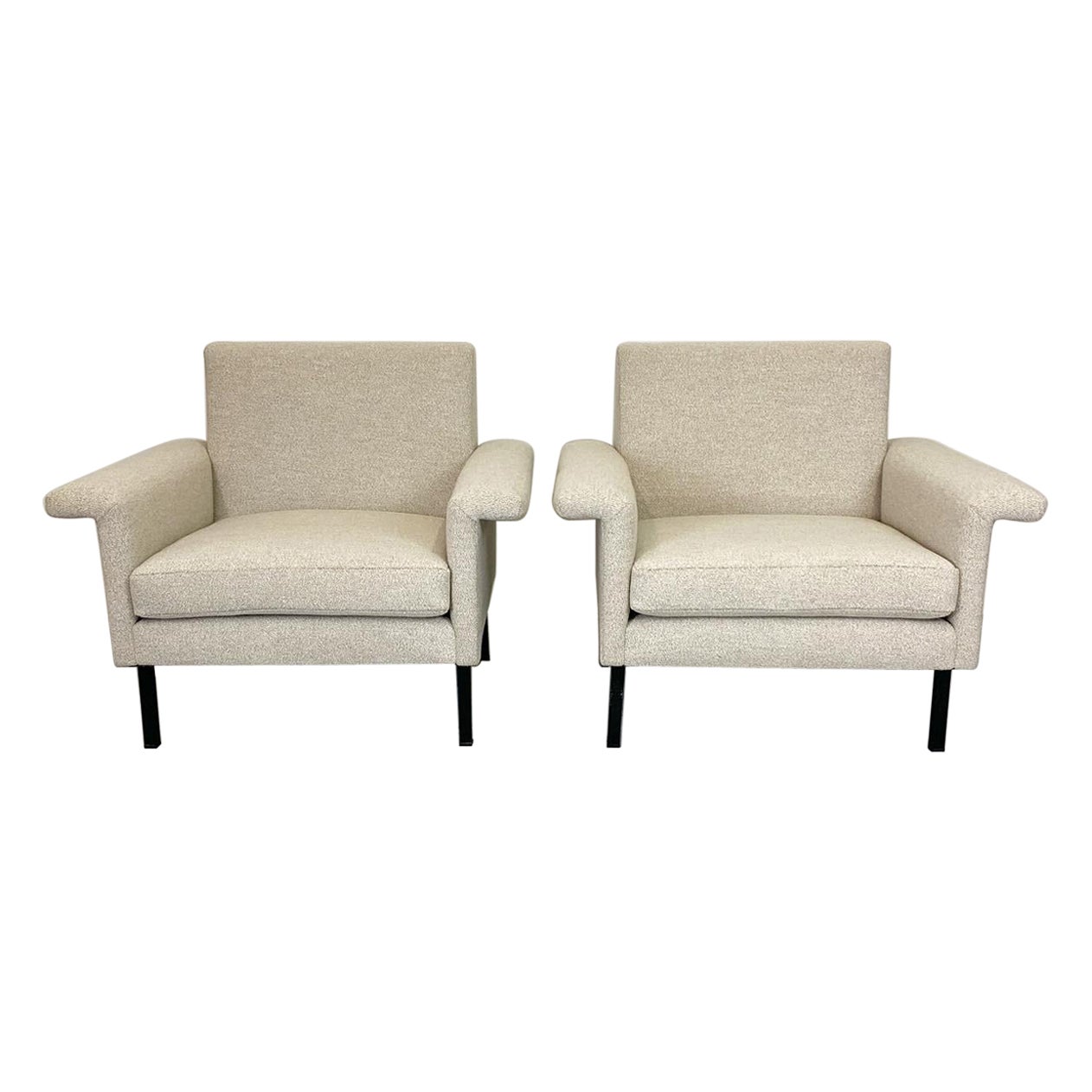 Mid Century Modern Italian Lounge Chairs, a Pair For Sale