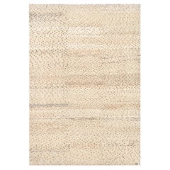 Mid-Century Handwoven Dotted Turkish Deco Wool Rug