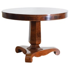 Italian Neoclassic Light Mahogany & Line Inlaid Center Table, ca. 1835