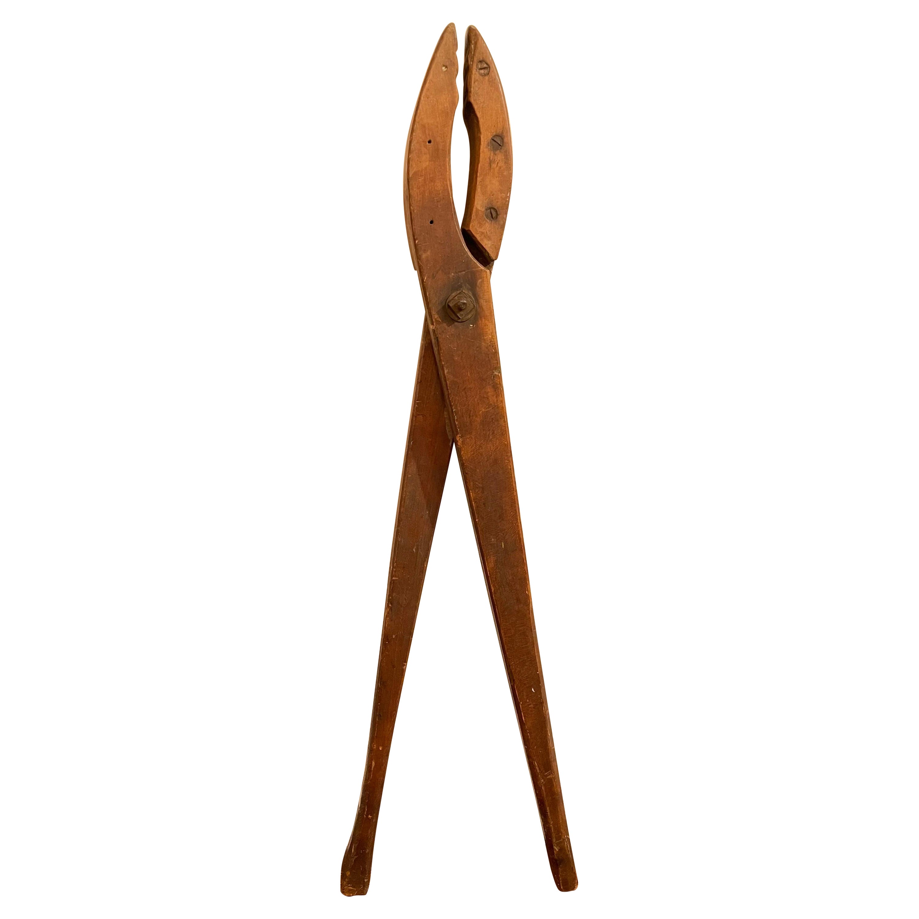 Large Antique French Wood Pliers