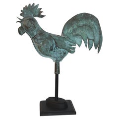 Antique 19Thc Folky Rooster Weather Vane From Maine