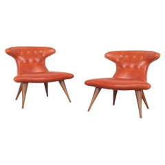 Vintage Leather "Horn" Chairs