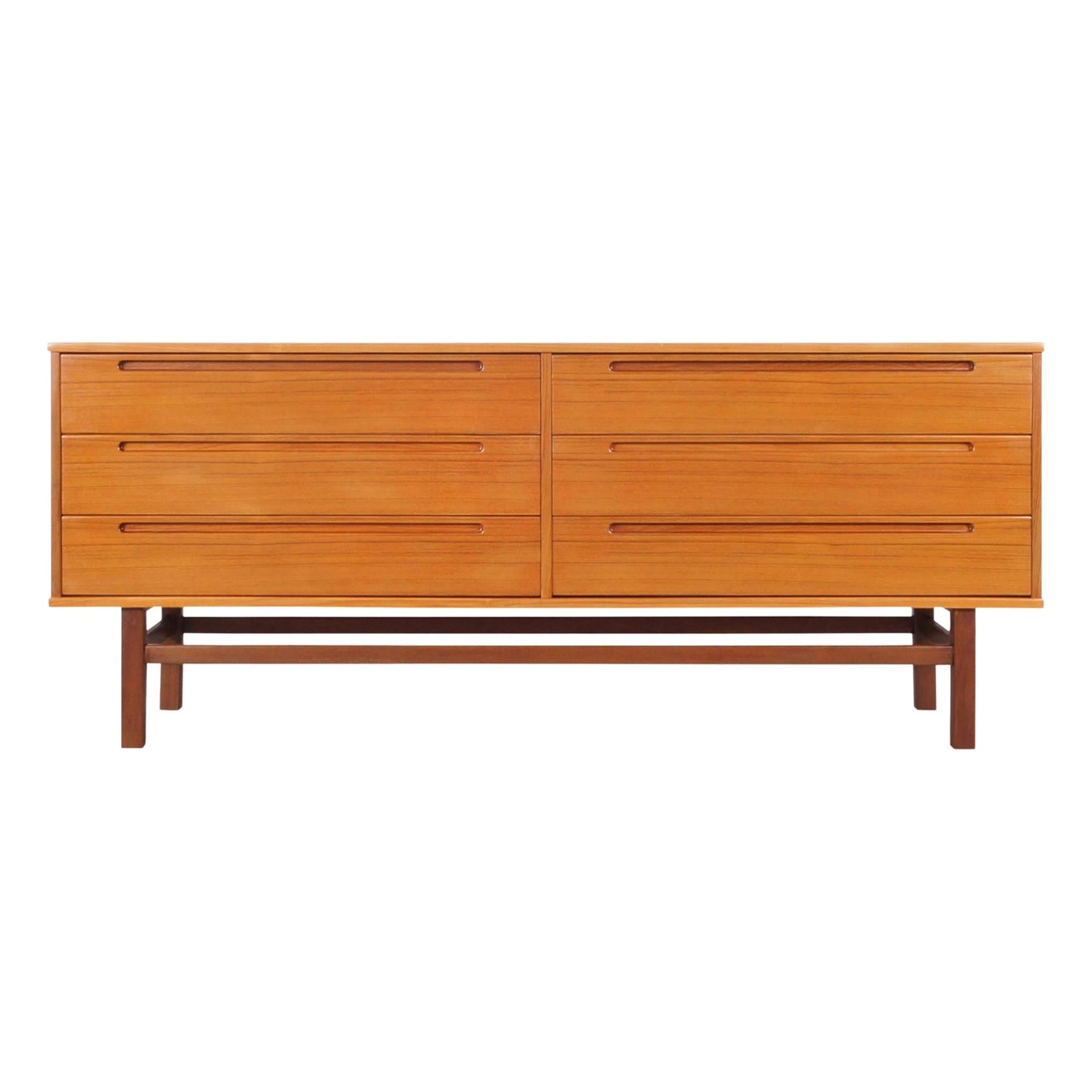 Vintage MidCentury Matching Teak Dresser and Vanity by Nils Jonsson at