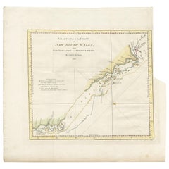 Antique Chart of The East Coast of Australia by Cook, C.1770