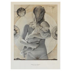 ‘La Jeune Femme a L’Enfant’ by Pierre-Yves TREMOIS Plate Signed Large Art Print
