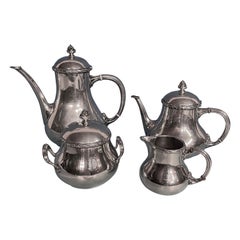 Antique Silver Coffee and Tea Set, Germany 1890-1910