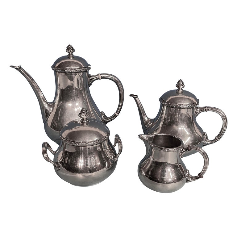 Silver Coffee and Tea Set, Germany 1890-1910 For Sale