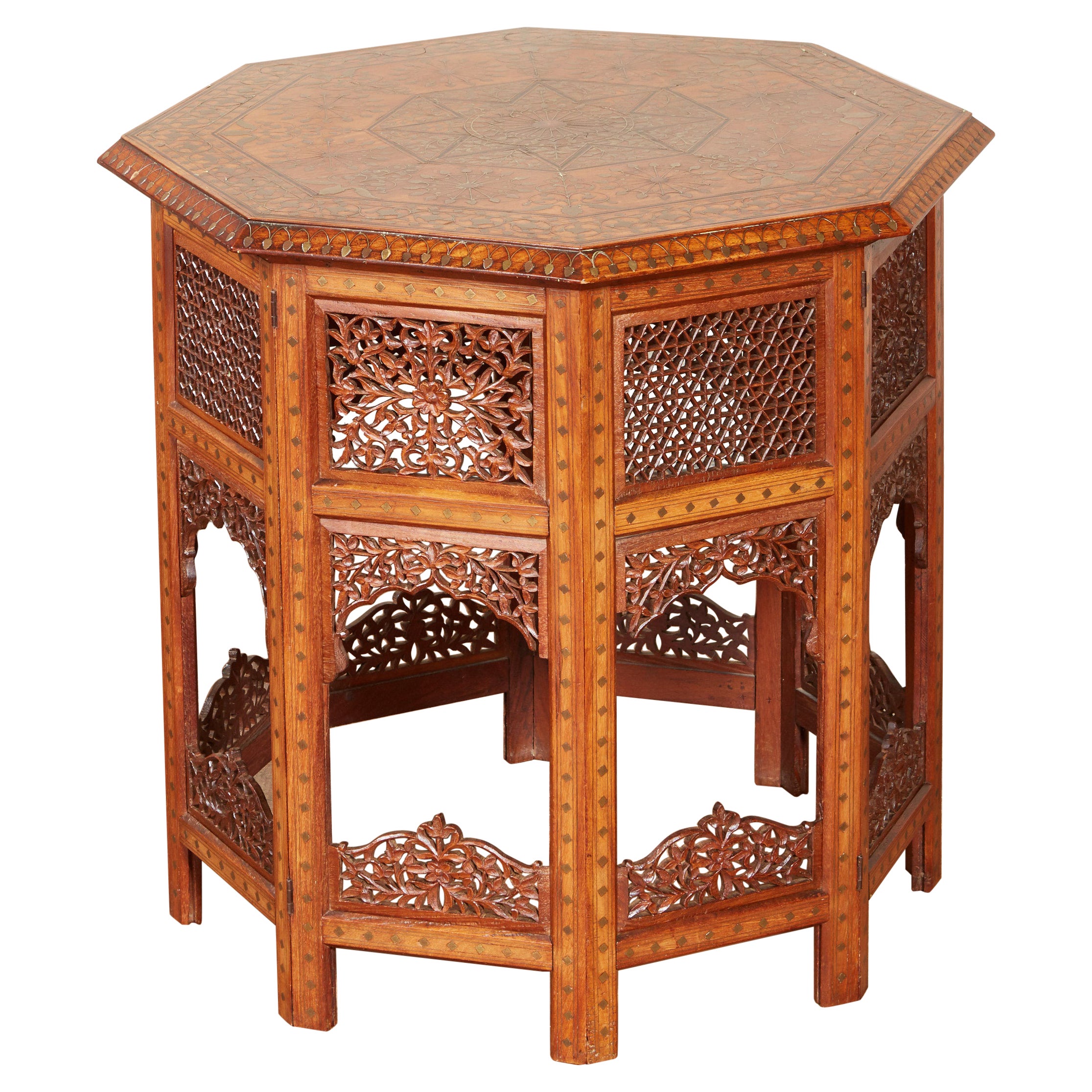 Indian Sandalwood Taboret Table For Sale