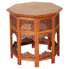 Used Indian Sandalwood Taboret Table