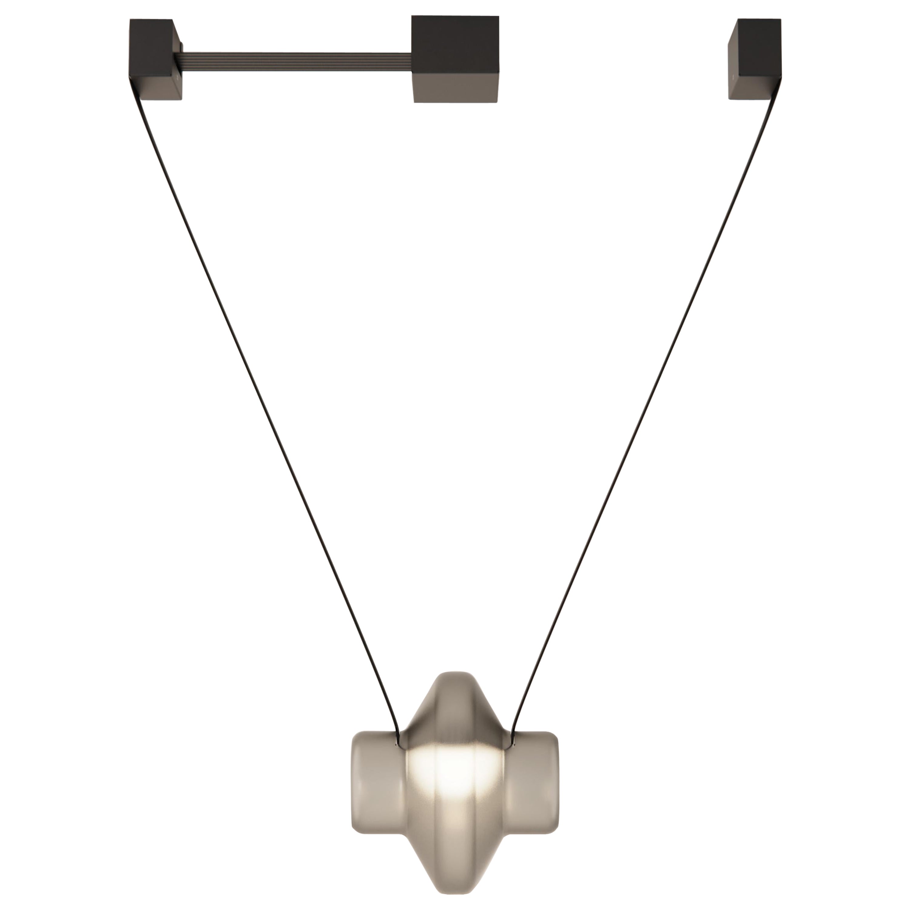 Etat-des-Lieux Grey Glass Pendant, Contemporary Adaptive Lighting System Sale 1stDibs