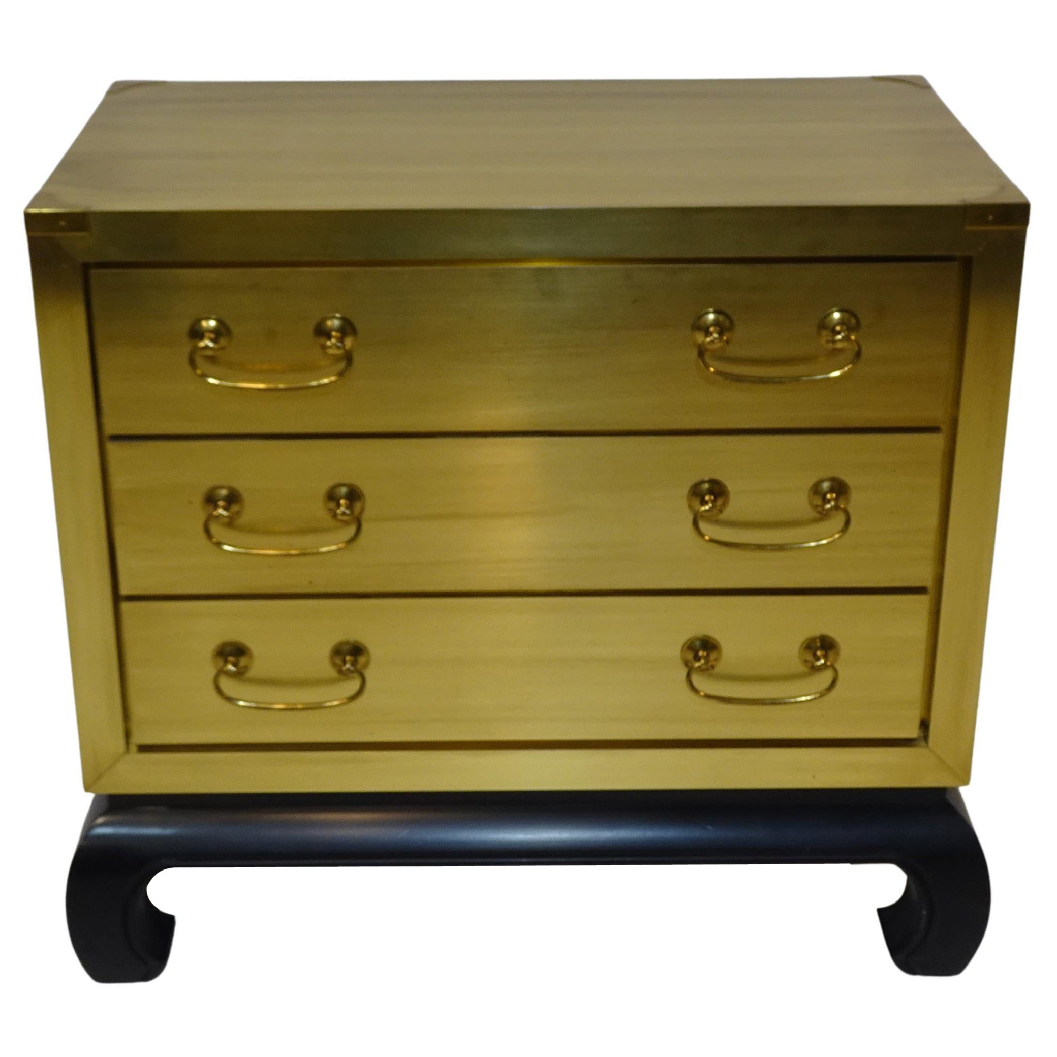 Brass Dresser Chest in the Style of Mastercraft