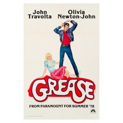 'Grease' Original Vintage Movie Poster by Linda Fennimore, American, 1978