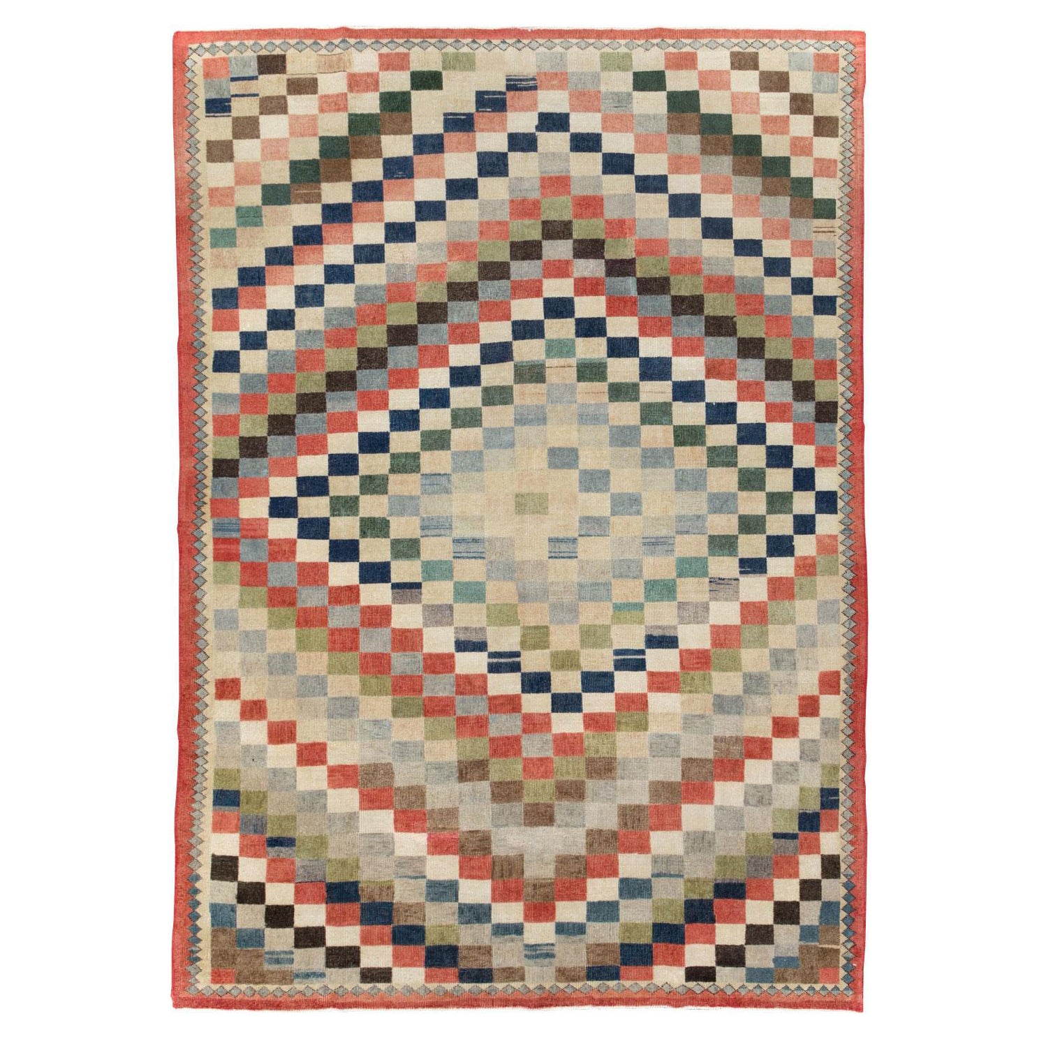 Mid-20th Century Handmade Turkish Anatolian Small Room Size Carpet