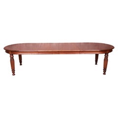 Ralph Lauren Regency Walnut Dining Table with Turned Legs, Newly Refinished