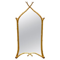 Vintage Regency Carvers Guild Carol Canner Twig Mirror